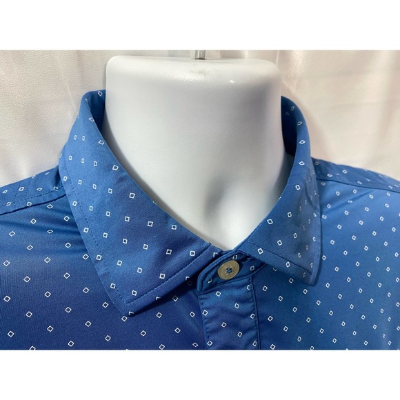 FootJoy FJ Pointe West Country Club Golf Polo Shirt Mens Large Blue White Stripe - Picture 10 of 10